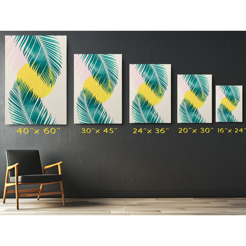 Modern Minimalist Tropical Painting Fine Art Canvas Print