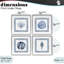 Ensemble de 4 impressions encadrées sous-verres Coastal Teal-87144614-87144613