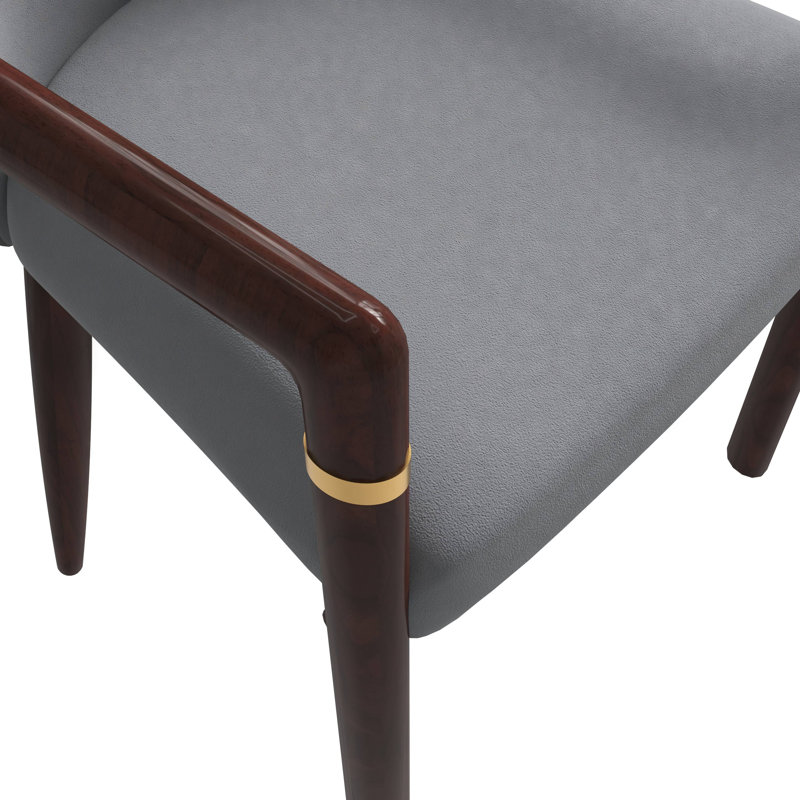 Chaise avec accoudoirs ergonomique Kavonna, Gris