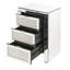 Table de chevet 3 tiroirs en argent