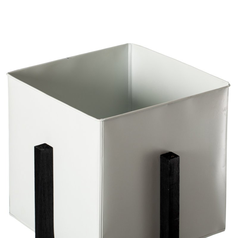 Eular Wood Pot Planter, 16" H x 9.75" W x 10" D