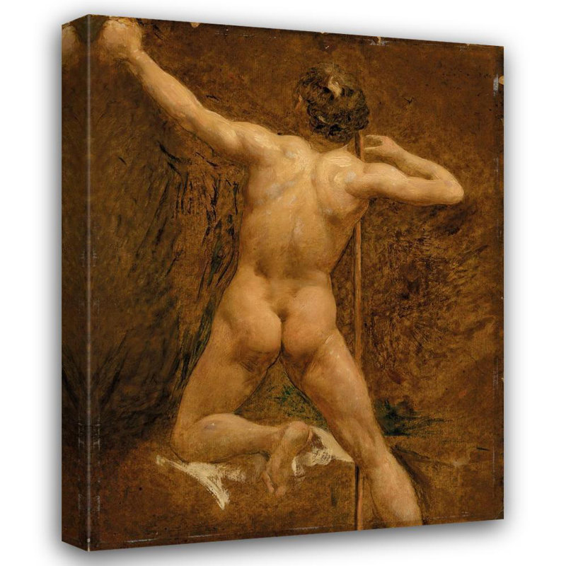 "Masculin" par William Etty - Art mural sur toile tendue avec châssis, H 24 po x l 17 po