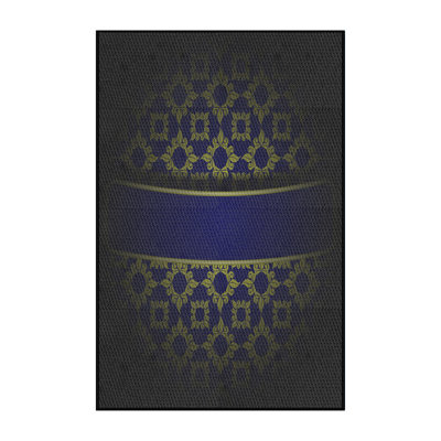 Tapis décoratif bleu Damas elle-mai