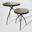 Table à trépied avec plateau en marbre gris