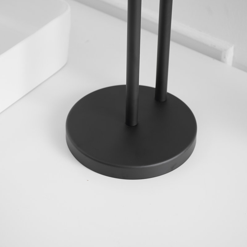 Porte-papier hygiénique sur pied, Noir mat