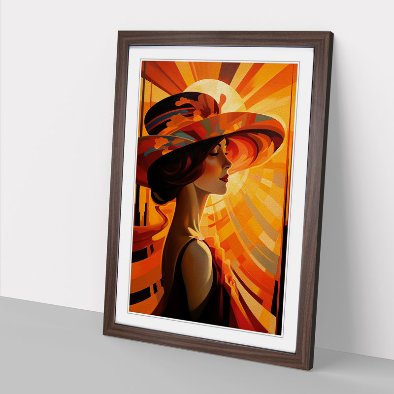 Single Picture Frame Wall Art, 46cm H x 34cm W, Walnut Framed
