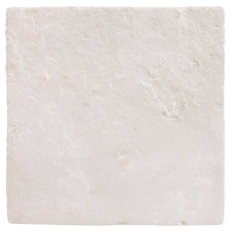 Navari 5x5 Textured Matte Ceramic Tile, White Matte