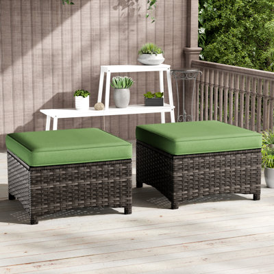 Anahit Wicker Outdoor Ottoman (Set of 2)