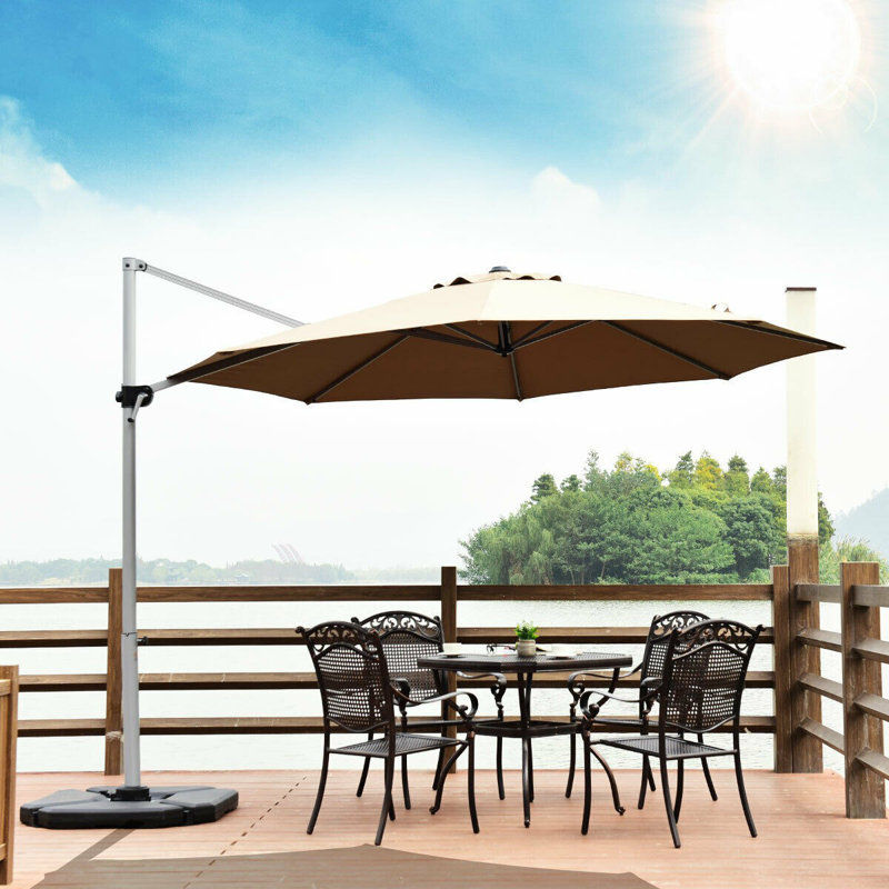 Parasol en porte-à-faux 11 pi Gahn, Brun clair
