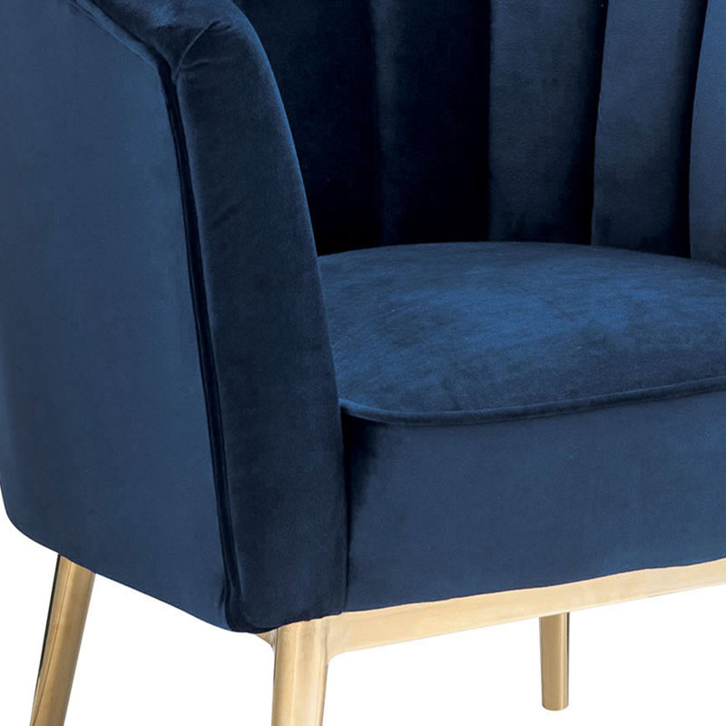 Lyli Upholstered Accent Chair, Blue