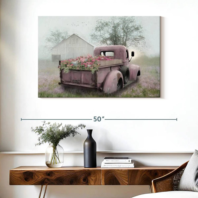 Camion rose Mehar, H 26 po x l 39 po