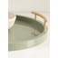 Round Ottoman Tray with Metal Handles-485116406