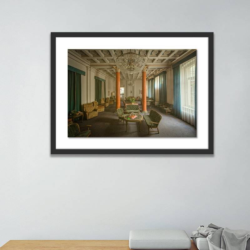 Lobby 2 Print by Stefan Dietze, 18" H x 24" W x 1.5" D, Black