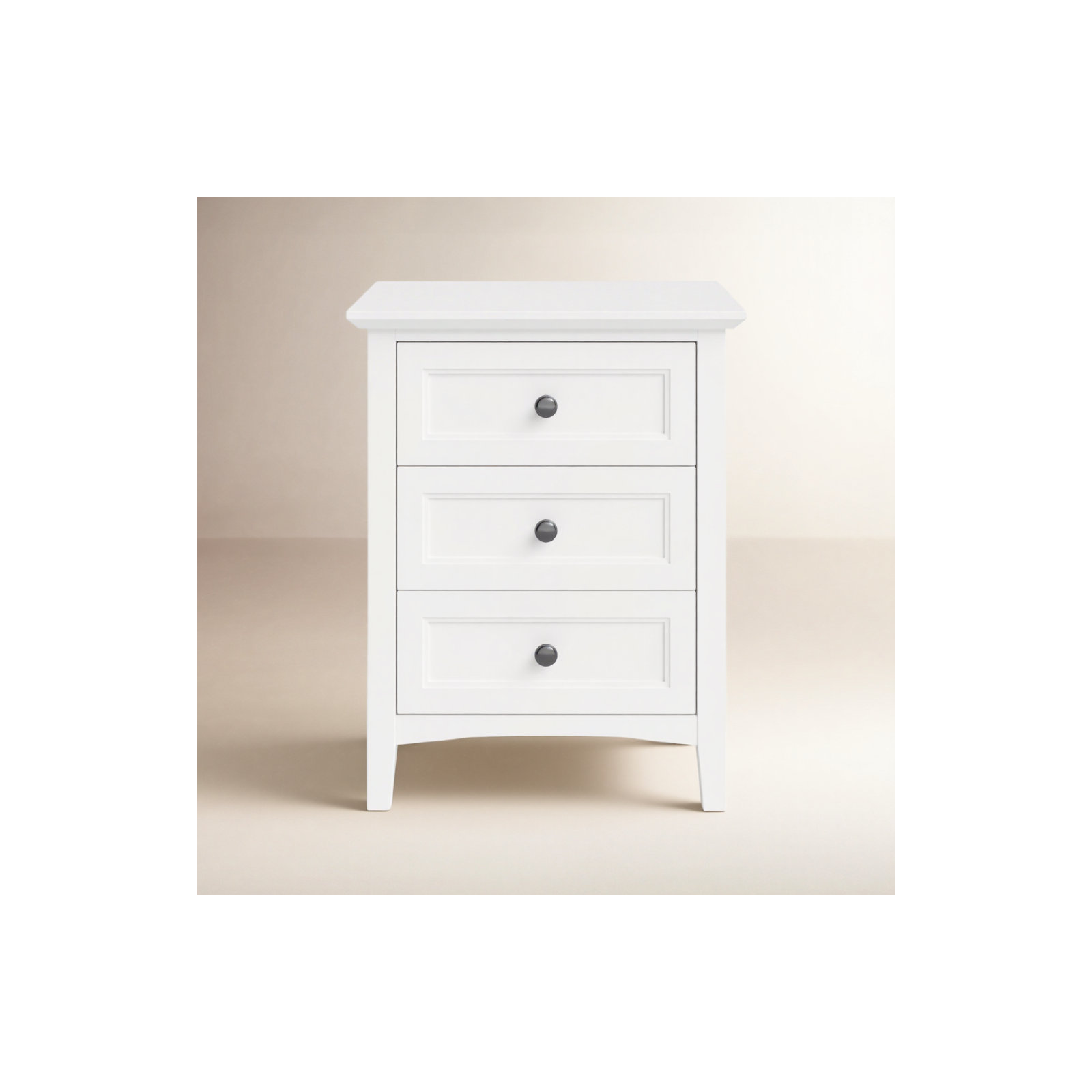 Renee 3 - Drawer Nightstand, White