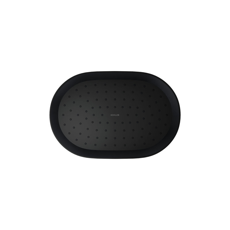Statement2.5 GPM Oval 12 in. Rainhead with Katalyst Air-Induction Technology, Matte Black