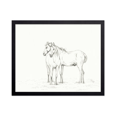 Croquis de deux chevaux
