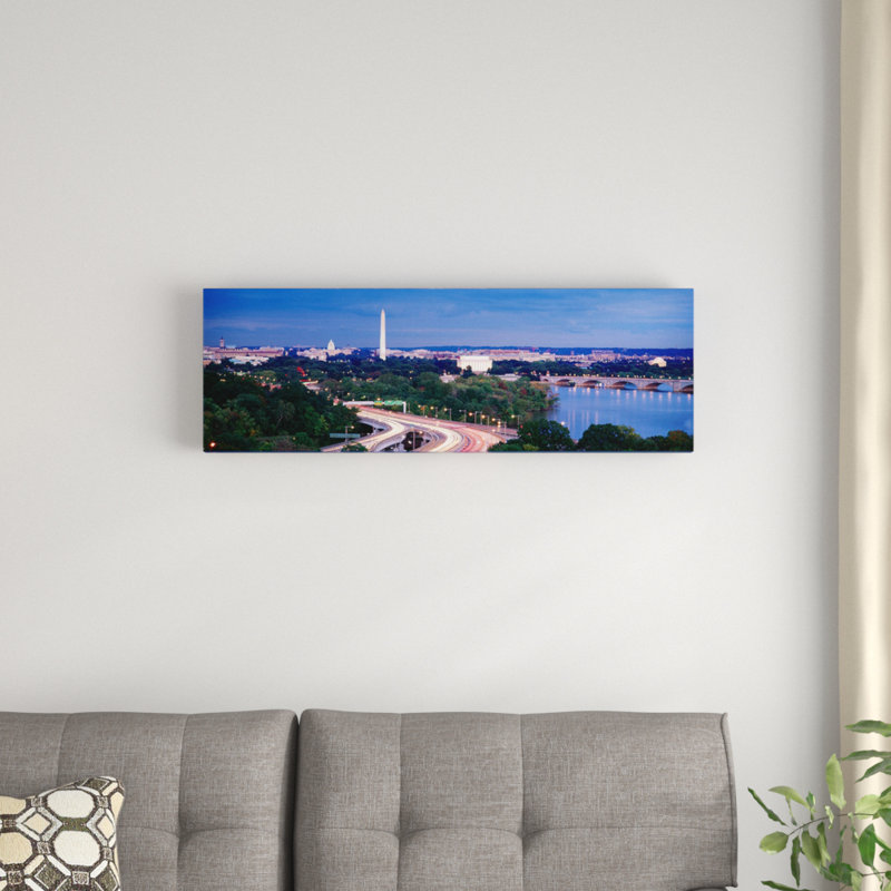 «High Angle View of a Cityscape, Washington DC», reproduction de photo sur toile, H 12 po x l 36 po x P 1,5 po