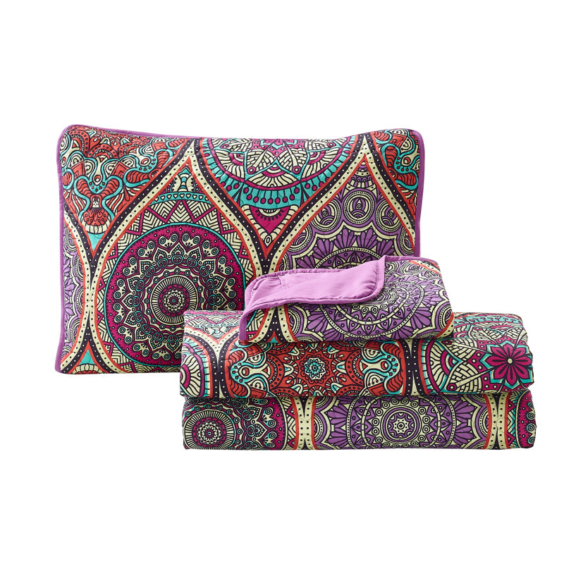 Odstanus Polyester Damask Quilt, Twin Quilt + 1 Standard Sham