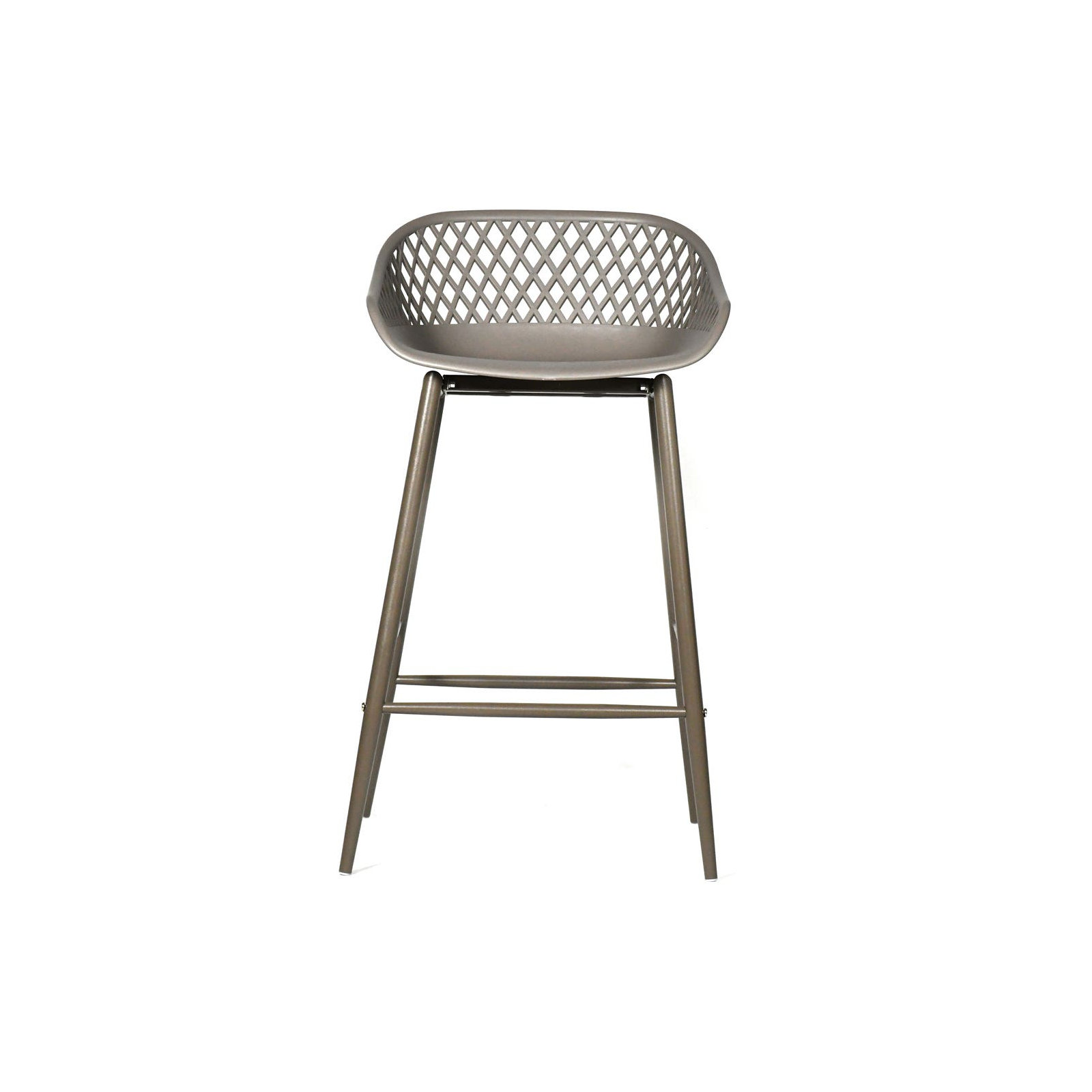 Newark Patio Bar Stool, Taupe, 25.5"