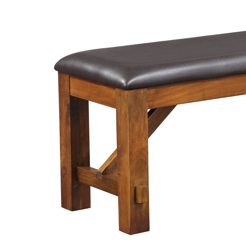 Banc espresso et noyer avec siège rembourré