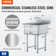 VEVOR 27'' L x 24'' W Silver Free Standing Service Sink with Faucet
