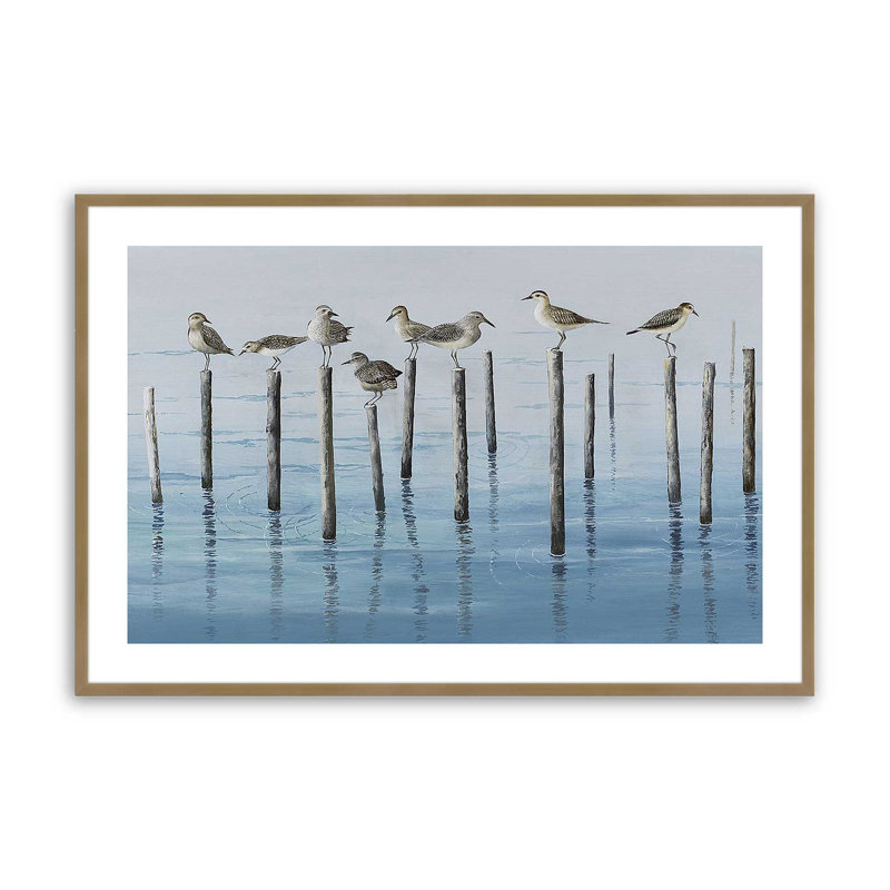 «Noonday Escapade» encadré sur papier par Max Maxx Print, Or brossé, H 17,25 po x l 21,25 po x P 1,25 po