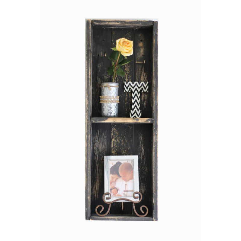 Bateman Cedar Accent Shelf, Turquoise, 24" H x 10" W x 4" D