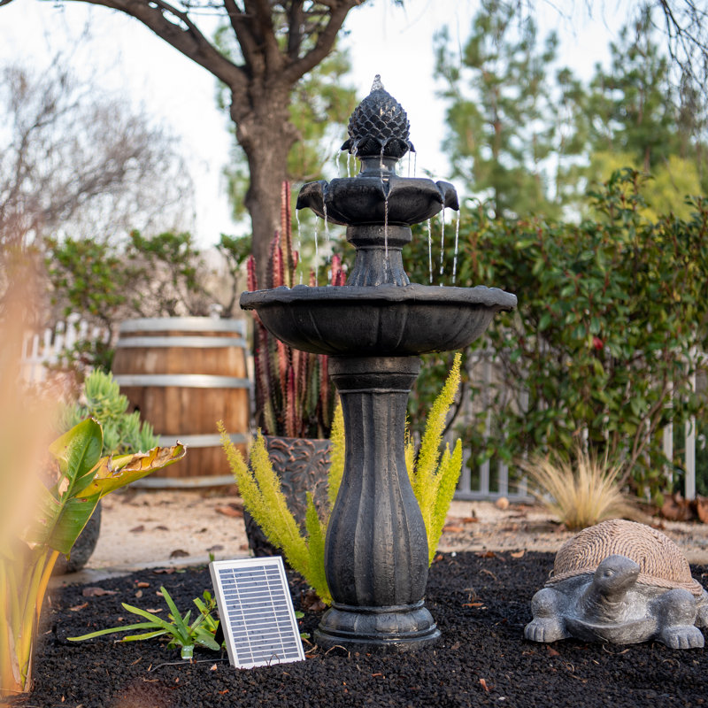 Aliahna Weather Resistant Classic Fountain, Black