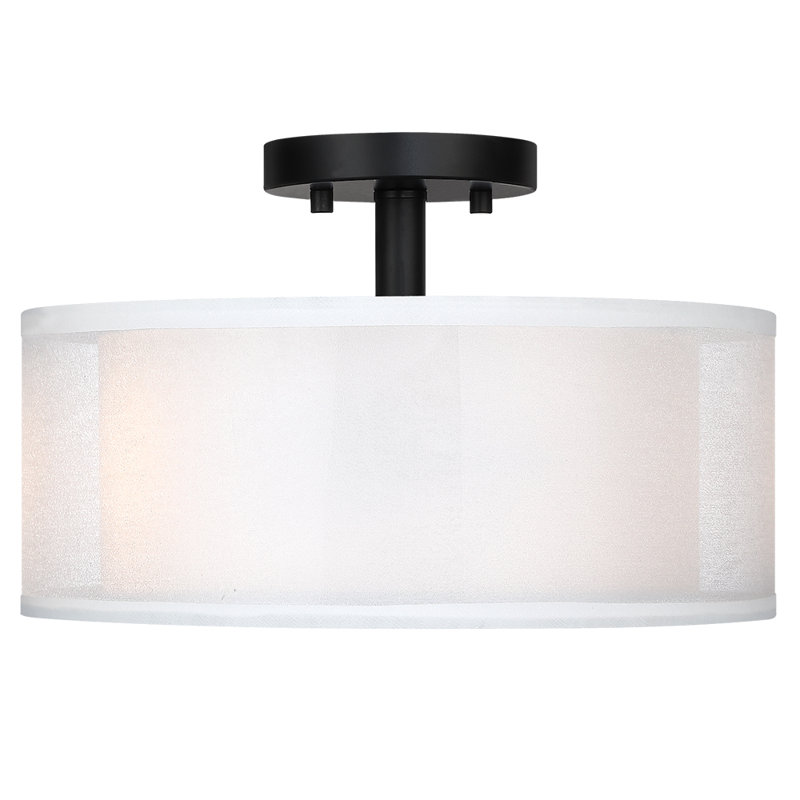 Fabric Semi Flush Mount