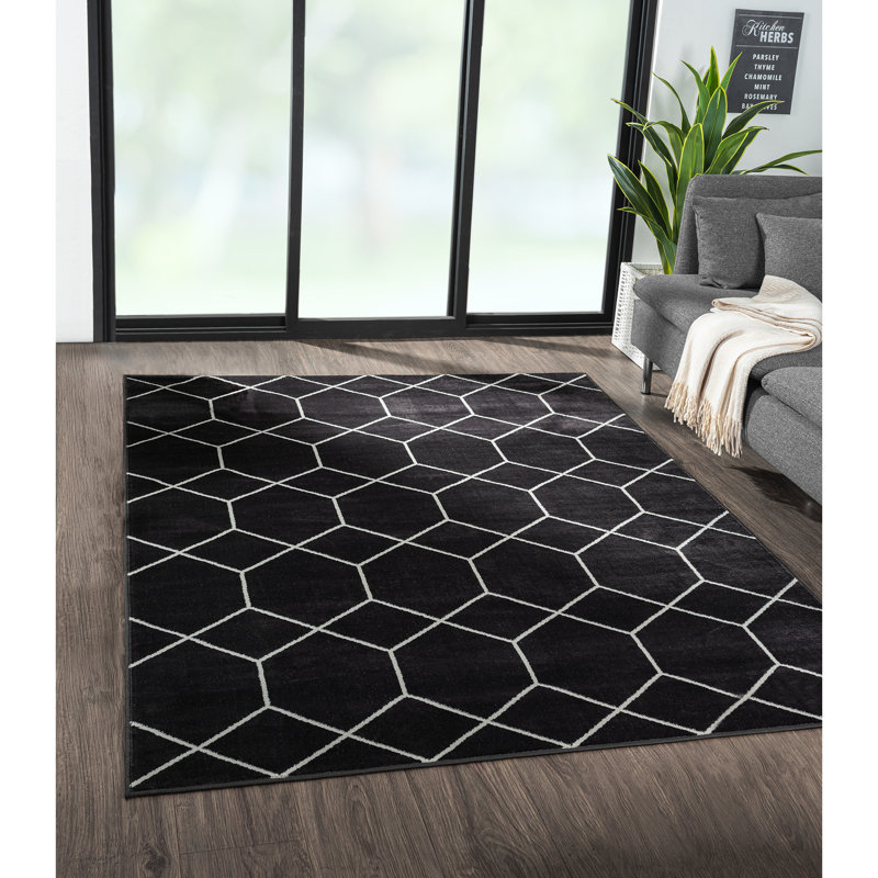 Tapis tissé à motif géométrique Averie, Rectangle 8 pi x 10 pi