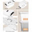 Bacs de rangement en plastique avec couvercles, ensemble de 6 boîtes de rangement, bacs de rangement empilables de 7 pintes avec loquets à boucle et bacs de rangement à poignée faciles à organiser pour le bureau à domicile, couvercles transparents