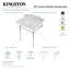 Évier console en laiton Carrara de 30 po avec pieds en laiton Kingston, LMS3022M8SQ6 Kingston White, marbre / nickel poli-78574852