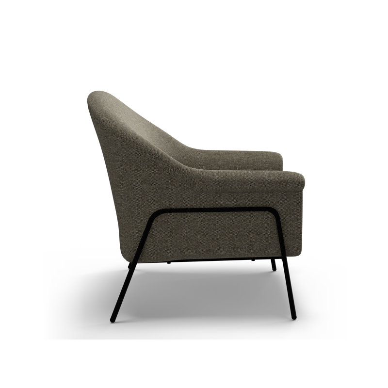 Chaise d'appoint avec pieds en métal noir, Branche