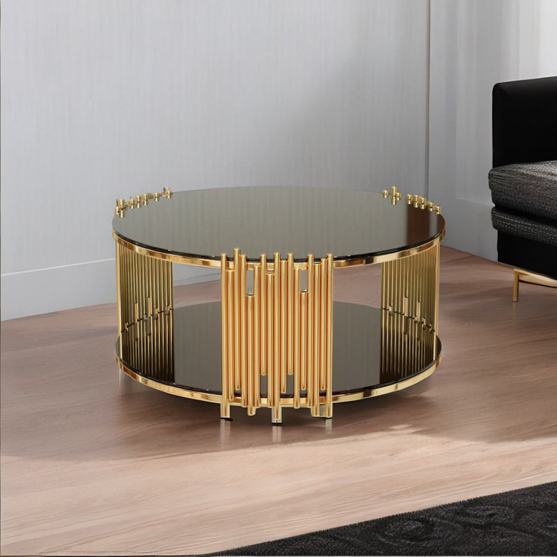 Stainless Steel Circular Coffee Table