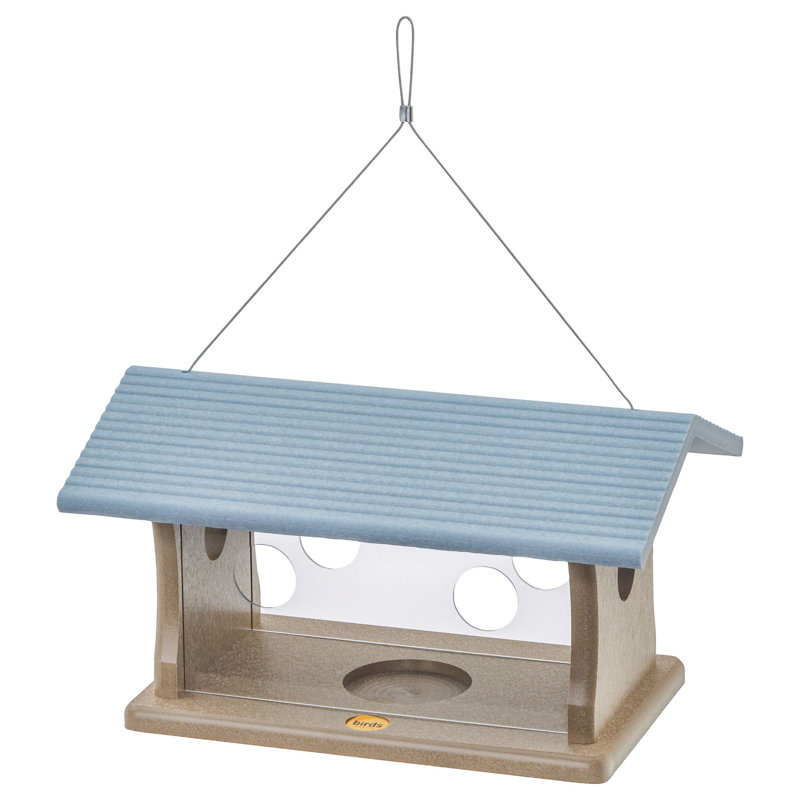 Recycled Bluebird Hopper Bird Feeder