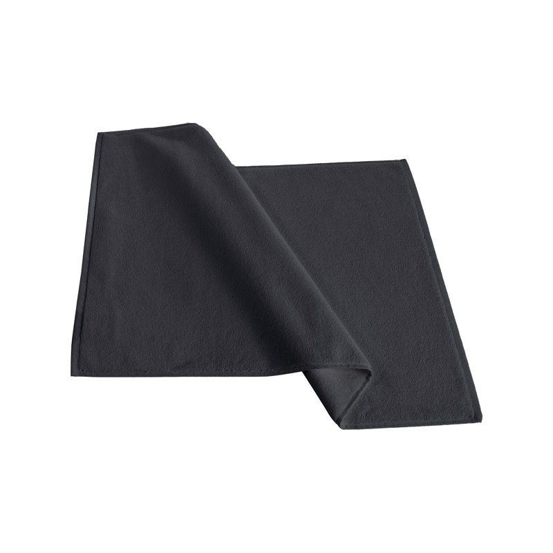 Mac 2 Pcs Turkish Bath Mat Set, Anthracite