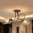 3-Light Dimmable Semi-Flush Mount Lighting