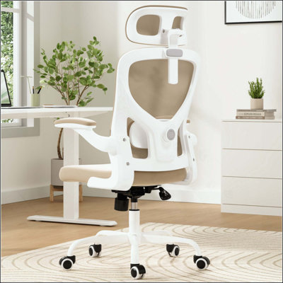 Ergonomic Office Chair, Home Office Desk Chair With Headrest, High Back Computer Chair With Armrests And Adjustable Lumbar Support For Home Office Study Room