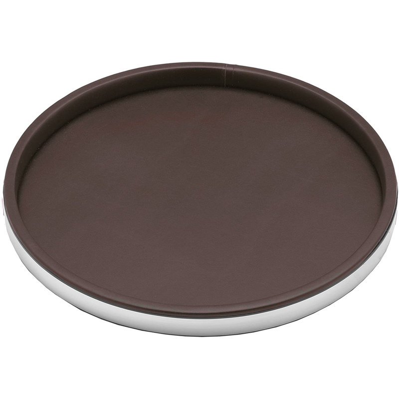 Mercer41 Coplyn Plastic Platter, Brush Chrome