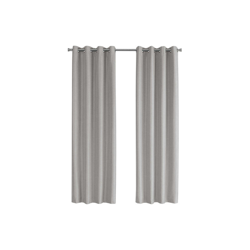 Panneau de rideau, ensemble de 2 pièces, 100% occultant, œillets, salon, chambre à coucher, cuisine, polyester à isolation thermique, contemporain, moderne