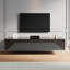 Hangable and floor standing TV stand in high-gloss UV panel-206552526-206552527