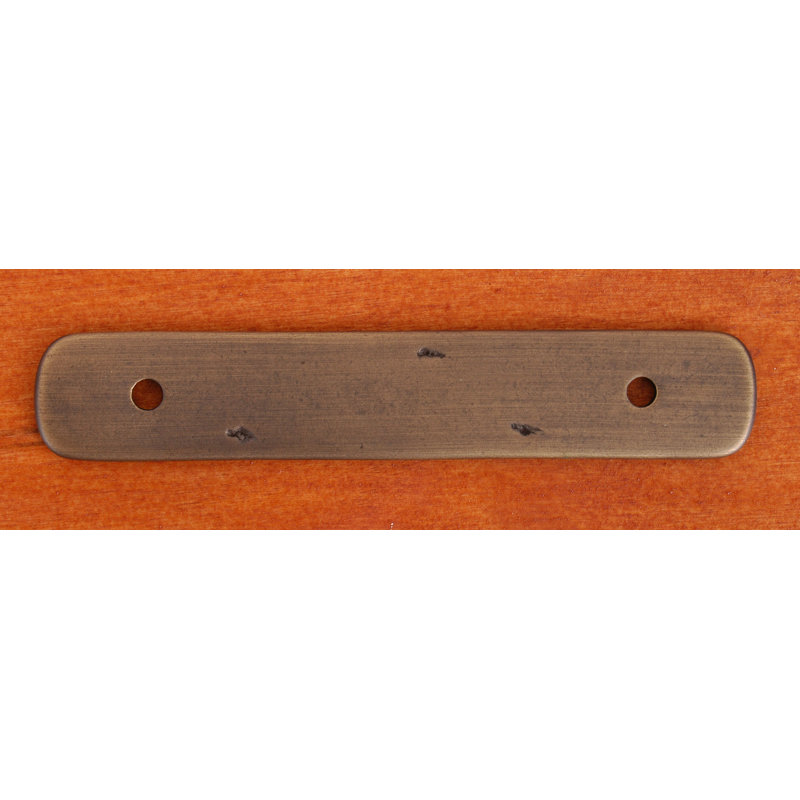 3" Centre to Centre Distressed Rectangular Pull Backplate BP Series, Antique English