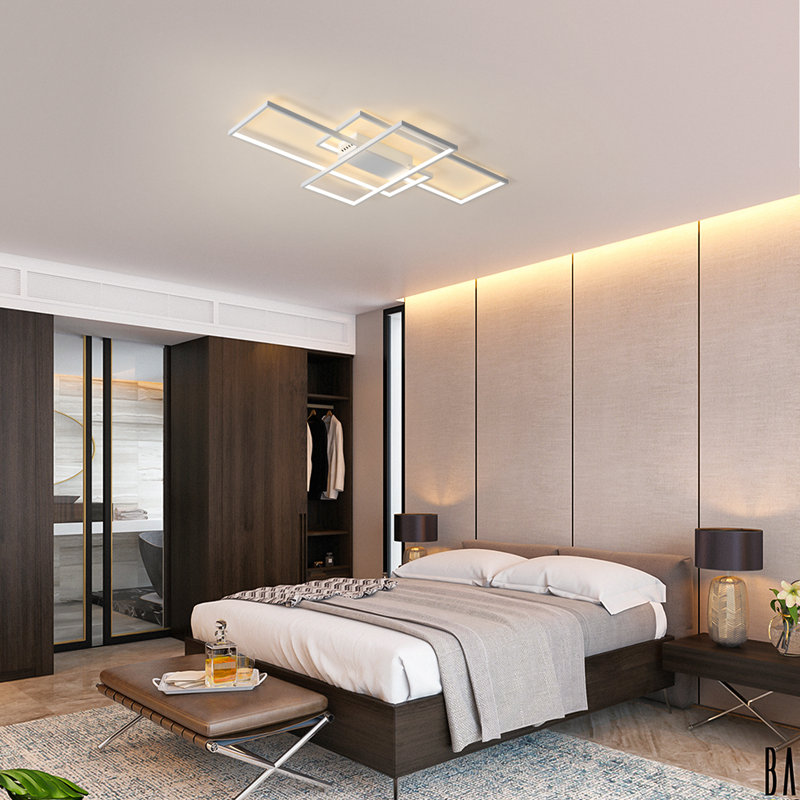 Arlyn 3-Light LED Flush Mount, White, 8cm H x 110cm W x 65cm D