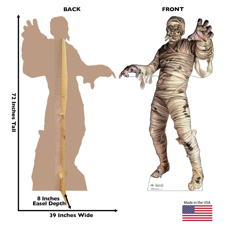 72'' Lifesize Mummy Cardboard Standup Halloween Decor