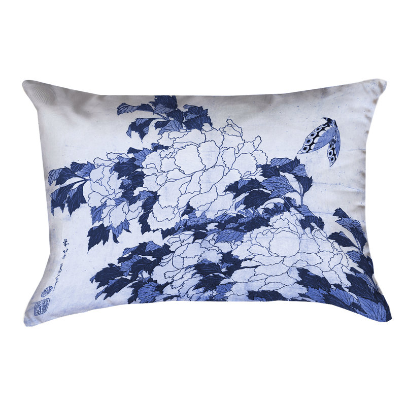 Housse de coussin Katsushika Hokusai, Bleu