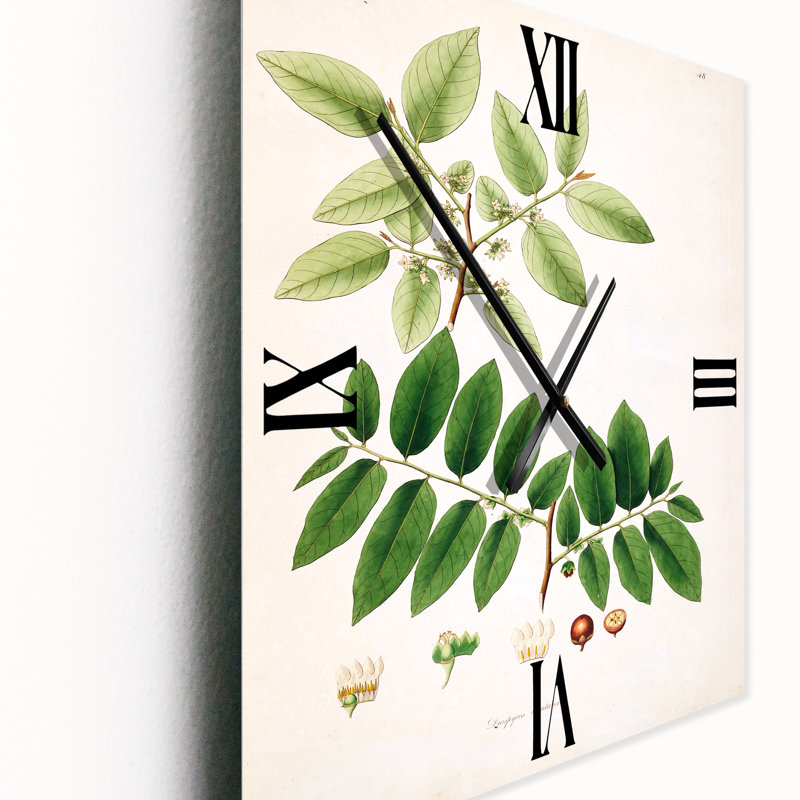 Horloge murale rétro Vintage Botanicals, Petit
