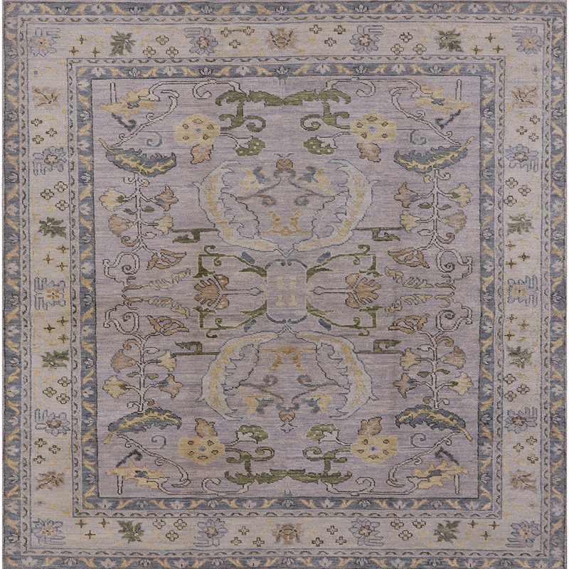 Tapis oriental gris, Carré 4 pi