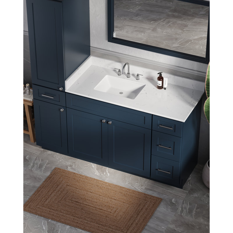 Meuble-lavabo simple 63 po Disar, Bleu