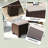 Wicker Outdoor Ottoman Set of 2, Outdoor Footstools for Patio with Removable Cushions, 3-in-1 PE Rattan Ottoman Seat, Footrest and Side Table for Backyard, Poolside-309721227