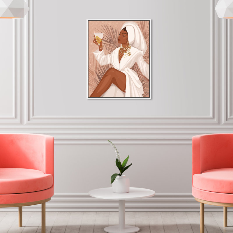 Absolute Fab Girl - Impression sur toile, H 21 po x l 17 po, Toile avec cadre flottant blanc
